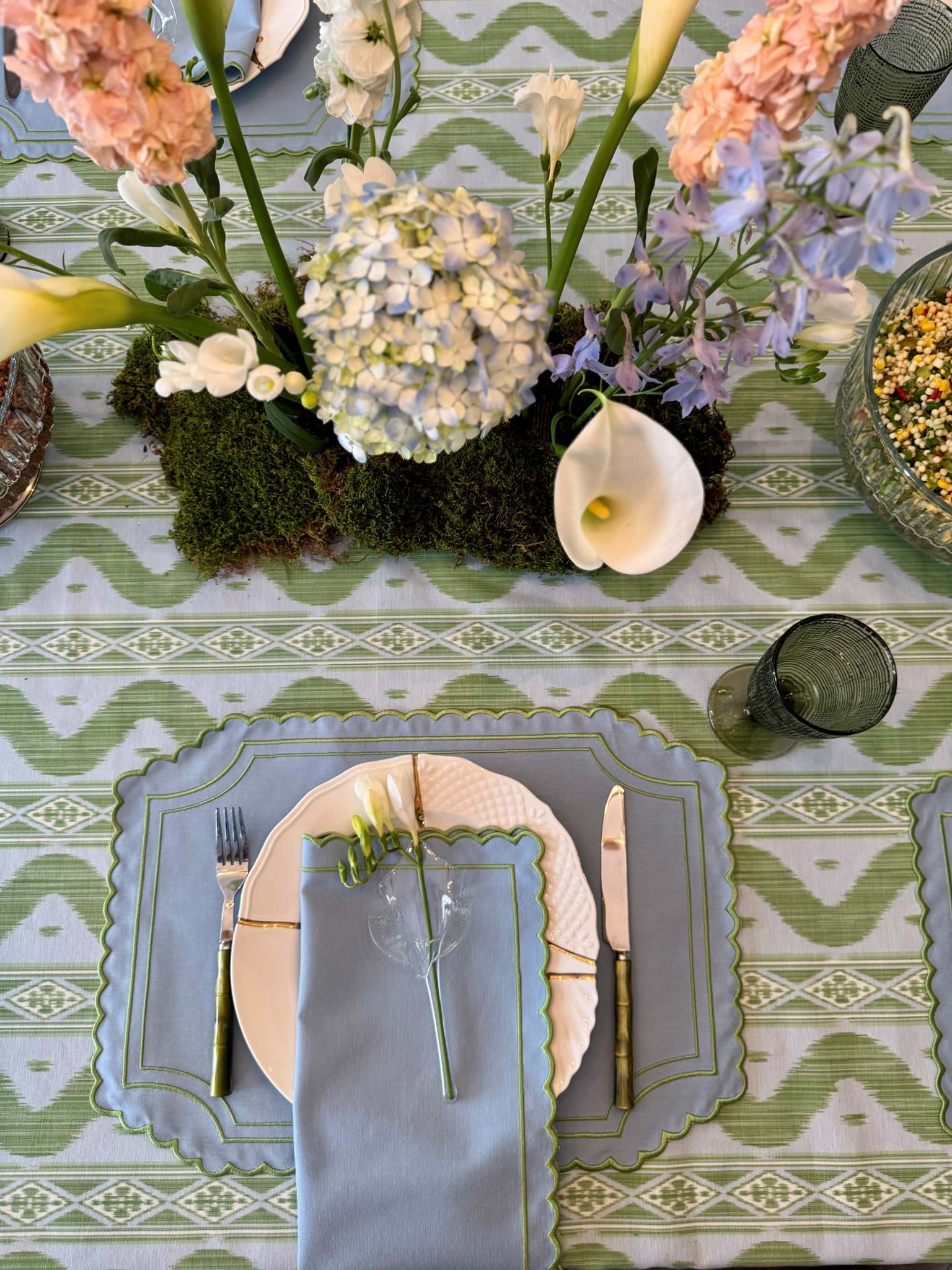 Mavi Flora Peçete resmi